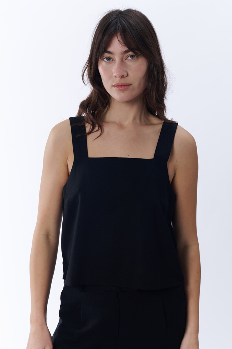 Top escote recto - Negro 