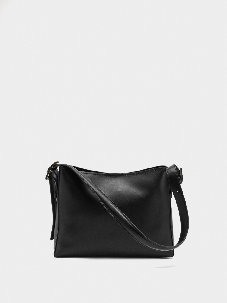 Bolso De Hombro Liso negro
