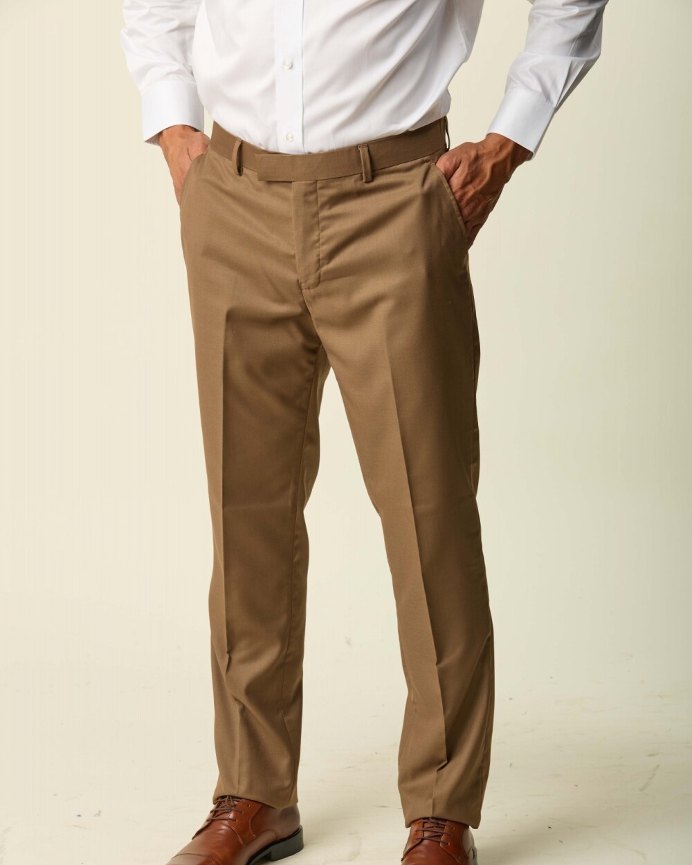 Pantalón Vestir Corte Clásico Khaki