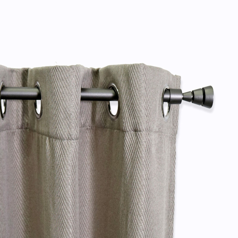 VARA METAL PLATA P/CORTINA 122-218CM Unica