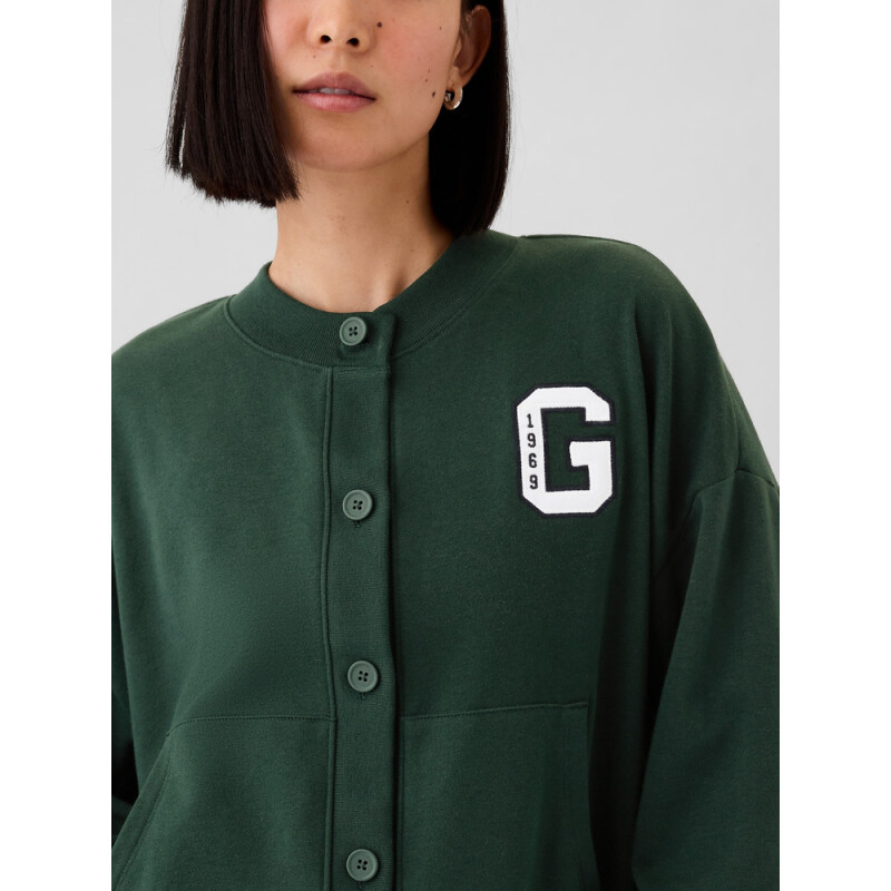 JPN LOGO CREW CARDIGAN ESSEX GREEN 702