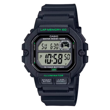 Reloj CASIO WS1400H-1AVDF Resina Negro Esfera 47mm 0