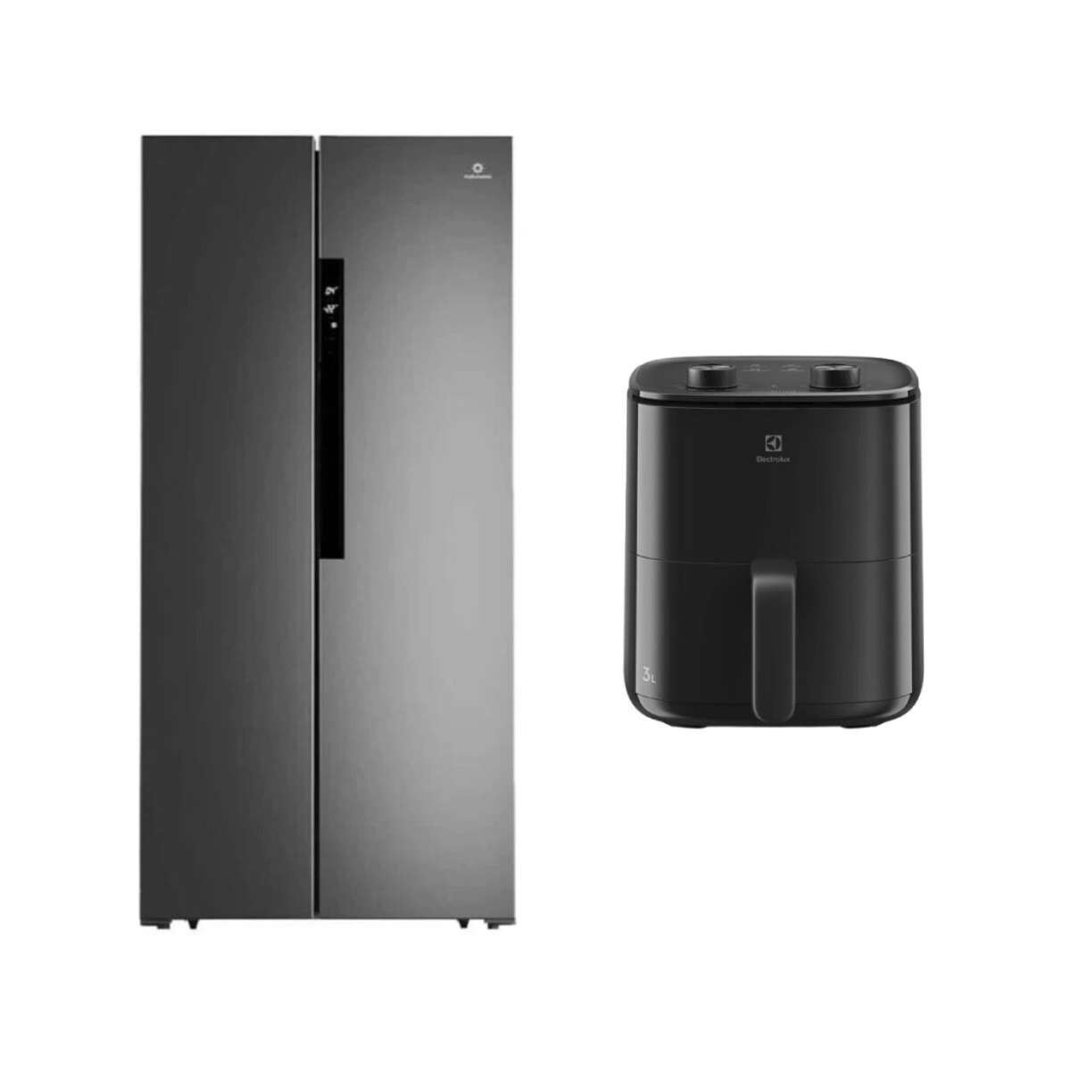 Heladera SBS Indurama Inverter No Frost 442 Lts - Inoxidable 