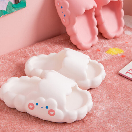 Chancletas Gomón Ojotas Infantil Playa Baño Piscina Blanco