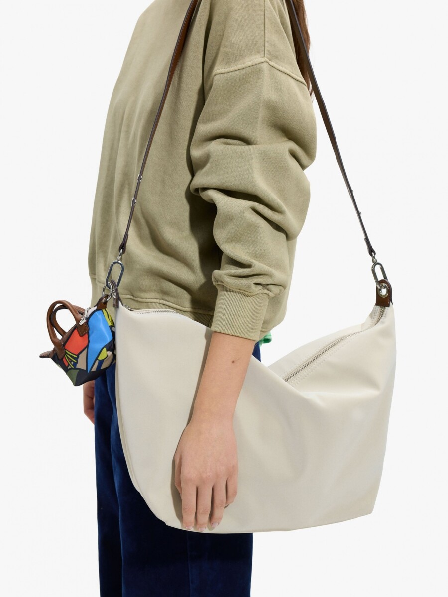 Bolso De Hombro Textura Suave Con Pendiente crudo