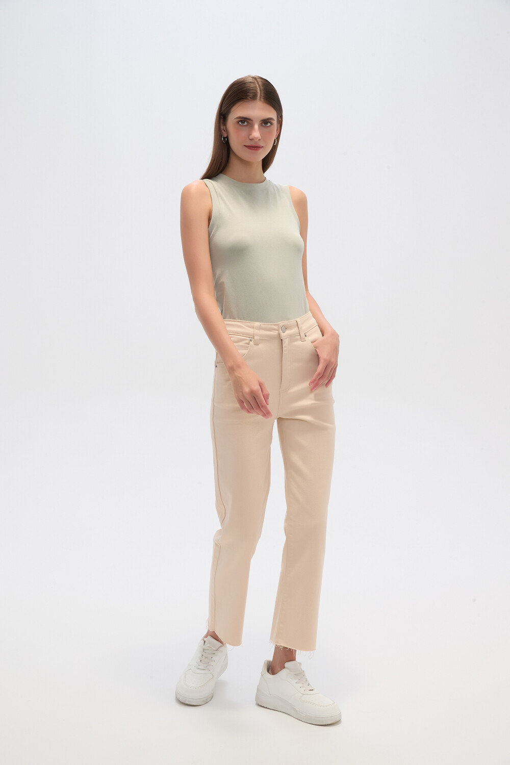 Pantalon Vilehada Beige Claro