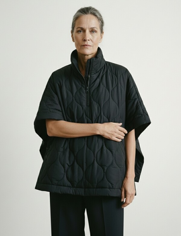 Poncho Capitoneado NEGRO