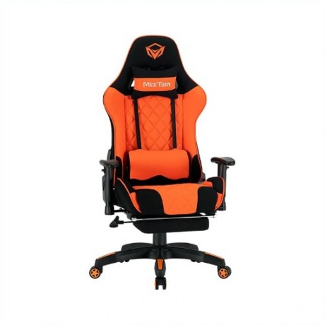 Silla Gamer MEETION MT-CHR25 Con Apoya Pies Y Masaje - Black Orange Silla Gamer MEETION MT-CHR25 Con Apoya Pies Y Masaje - Black Orange