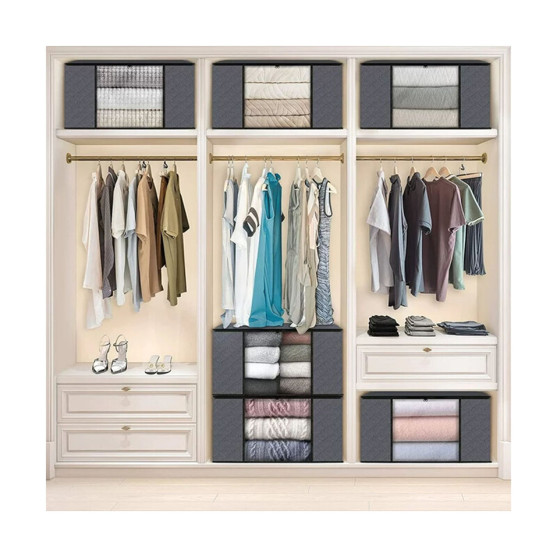Set x2 organizador con cierre y visor en TNT GRIS