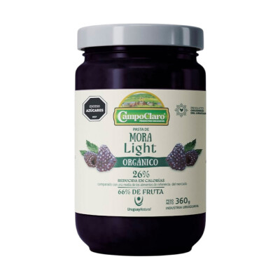 MERMELADA LIGTH MORA CAMPOCLARO 360G Mermelada Ligth Mora Campocla