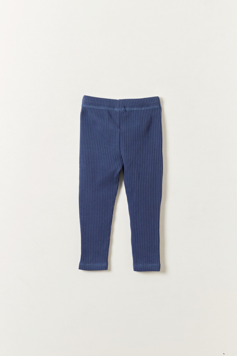 Calza rib Azul