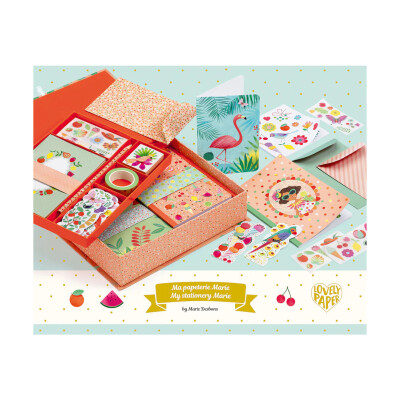 Mi set de papelería Marie Box Lovely Paper Djeco Mi set de papelería Marie Box Lovely Paper Djeco