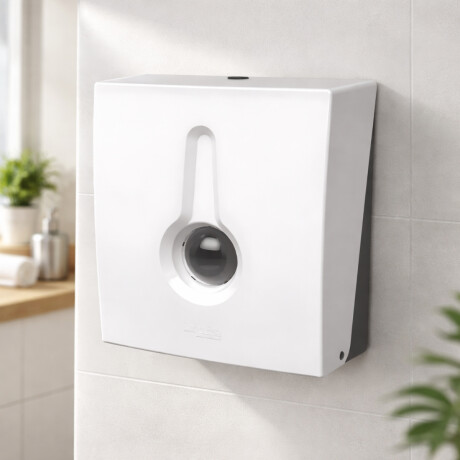 Dispensador de papel toalla + 1000 toallas BLANCO