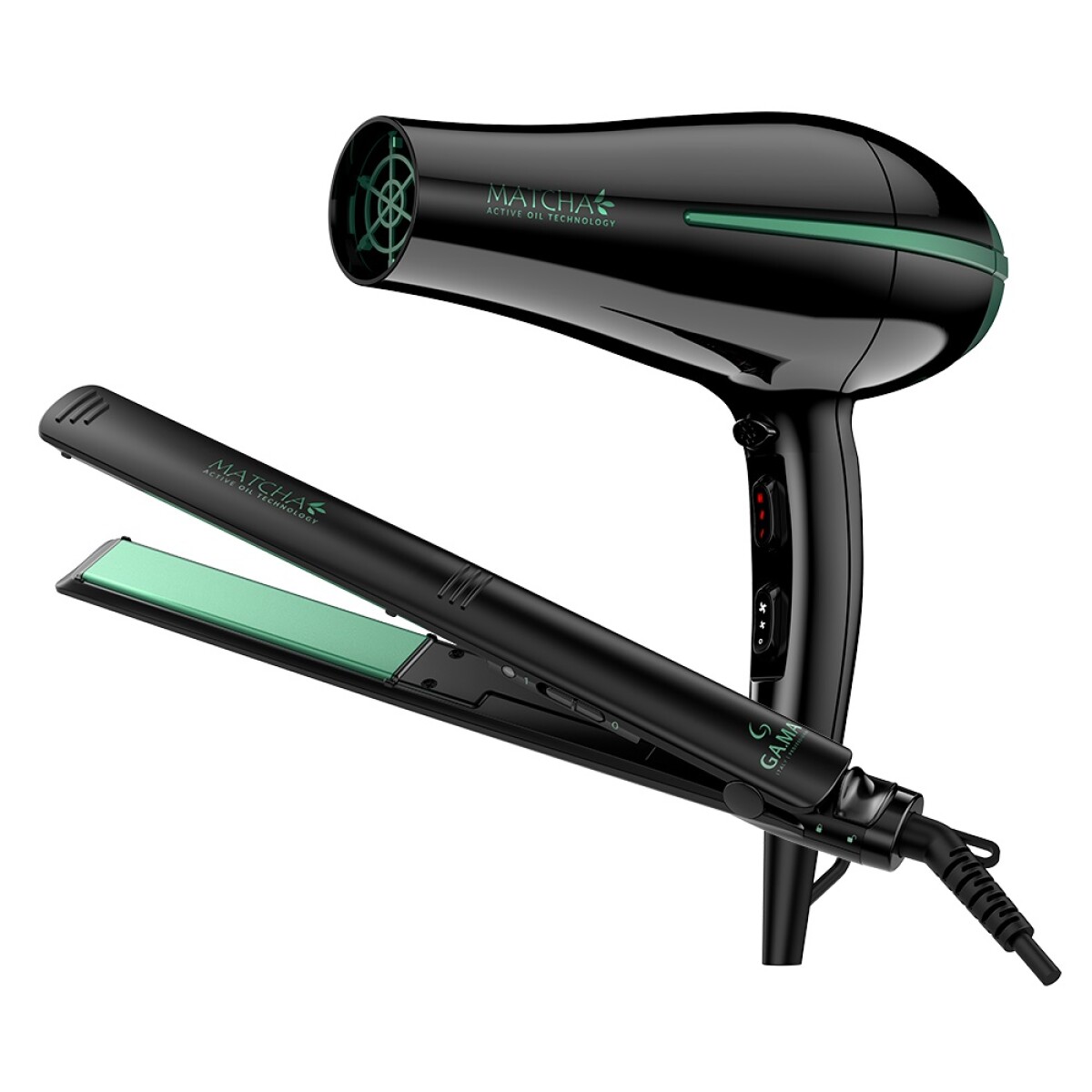 Combo Gama 900/7152 Afeitador Gsh887 Sport + Planchita Elegance Matcha 