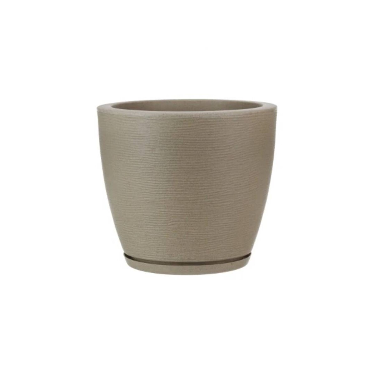 MACETA 27X28CM AMSTERDA GRAPHITO EFECTO PIEDRA - BEIGE 