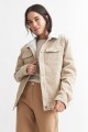 Campera de pana con corderito BEIGE