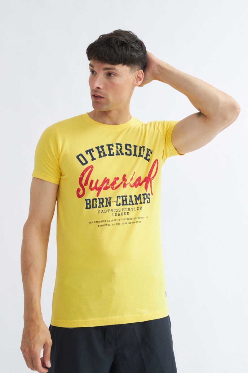 Remera estampada - Amarillo 