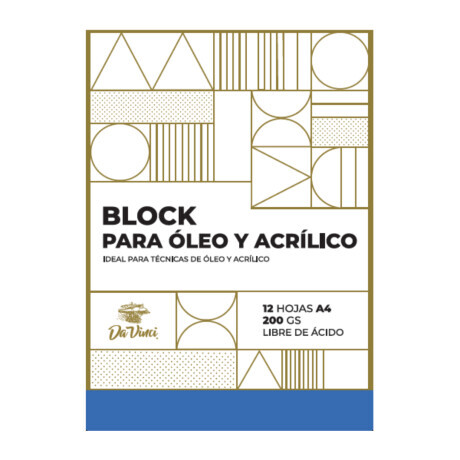 Block Da Vinci para Oleo y Acrilico A4 200grs 12 Hojas Block Da Vinci para Oleo y Acrilico A4 200grs 12 Hojas