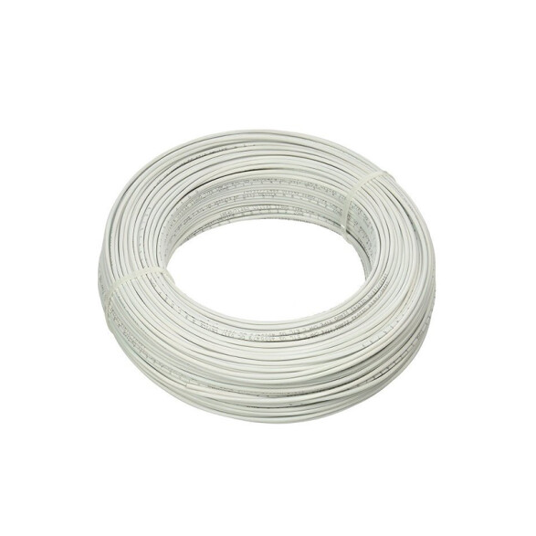 Cable de cobre flexible 10 mm² blanco -Rollo 100mt N03057