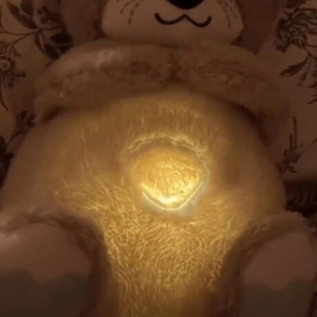 Oso de peluche con ruido blanco, luces y movimiento Gris