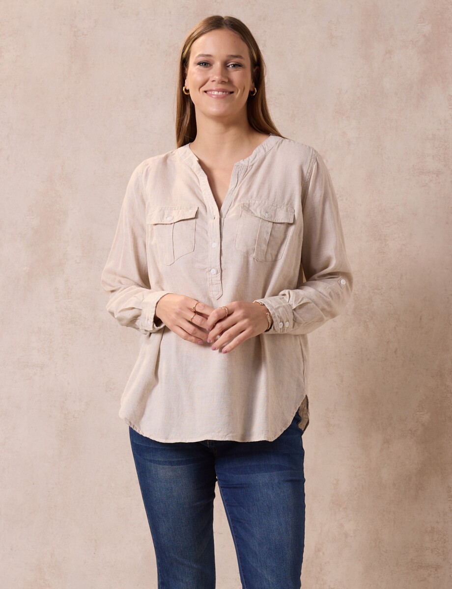 Blusa Lino - Beige 