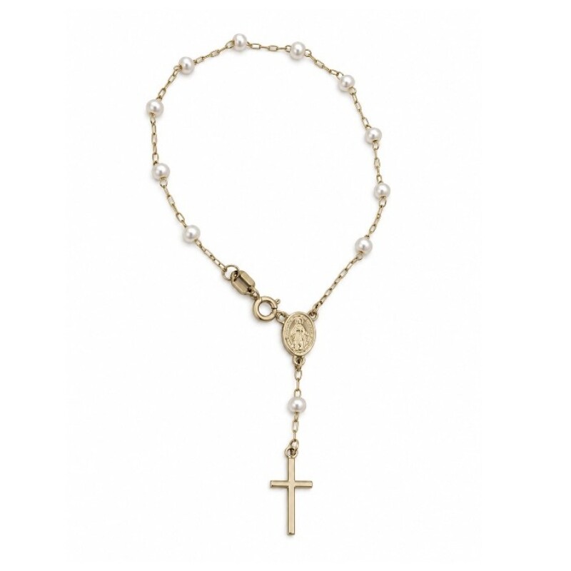 Pulsera Rosario con perlas de cultivo Pulsera Rosario con perlas de cultivo