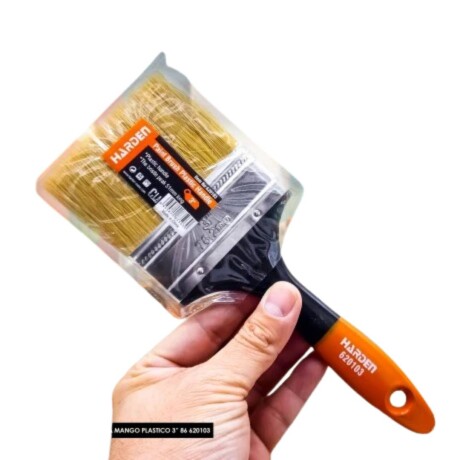 PINCEL CERDA BLANCA MANGO PLASTICO 3 HARDEN ++ N/a