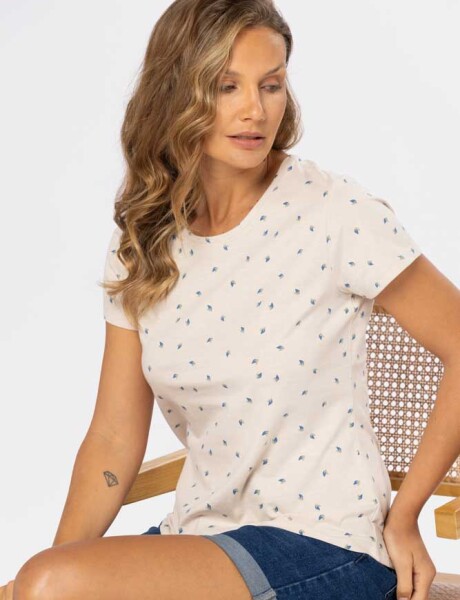 REMERA ESTAMPADA Beige