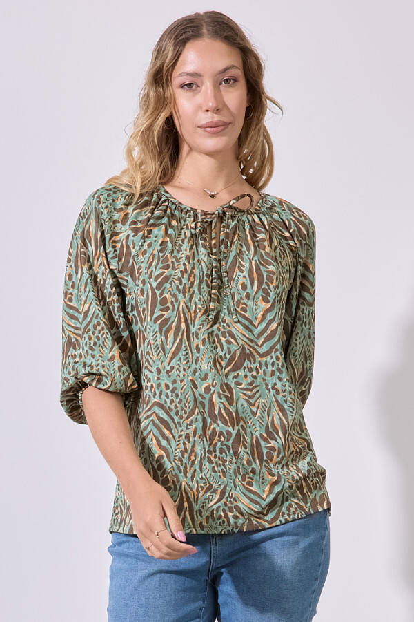 Blusa Printed VERDE/MULTI