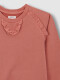 Sudadera Coral Con Volantes Granate