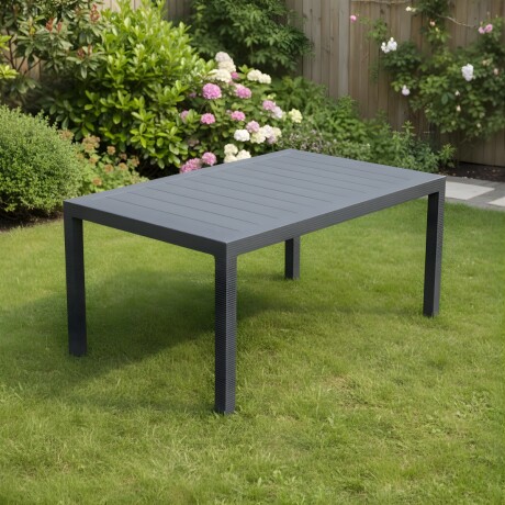 Mesa ratán 90 x 150 cm GRIS