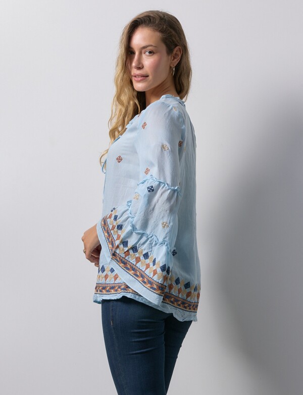 Blusa Bordada CELESTE/MULTI