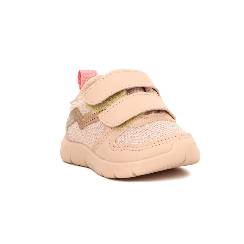 Pe Com Pe Zapato C/dos Velcros Beige
