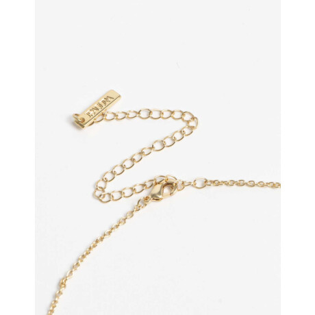 Collar Largo Florcitas Cubic Dorado