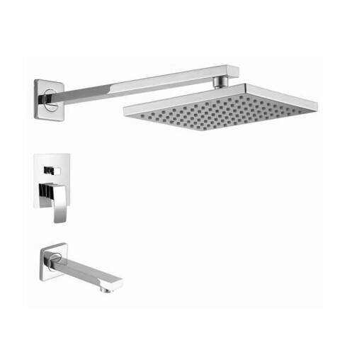 Griferia De Ducha De Empotrar Monocomando Cromo Aqualia Genova 000