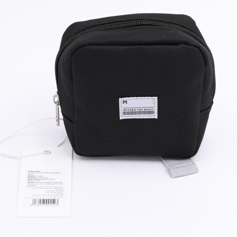 MONEDERO PORTÁTIL CON HEBILLA Y CORREA (NEGRO) MONEDERO PORTÁTIL CON HEBILLA Y CORREA (NEGRO)
