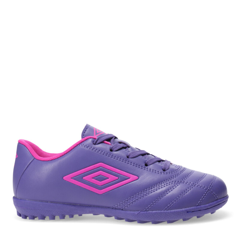 Championes de Fútbol 5 Infantiles Umbro Classico II Violeta - Fucsia - Amarillo Fluo