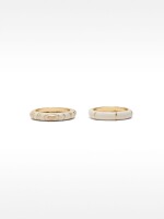 Set De Anillos Con Esmalte blanco