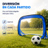 Arco Futbol Plegable Infantil Tela Oxford Facil Armado Niños Variante Color Azul