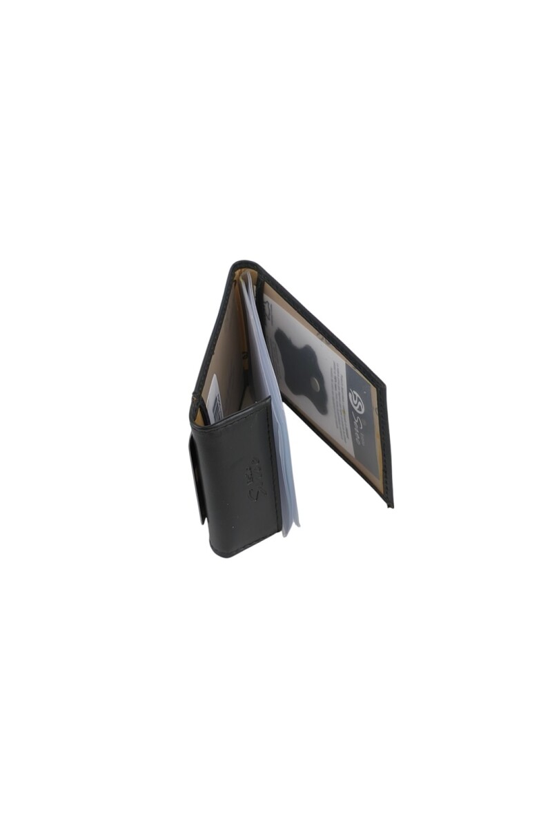 Porta documentos con separador transparente interior Negro