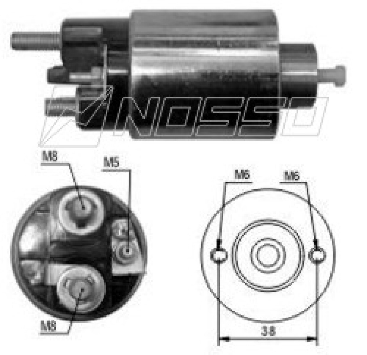 AUTOMATICO DE ARRANQUE - SOLENOIDE MITSUBISHI 12V PEUGEOT 405 D ZM 