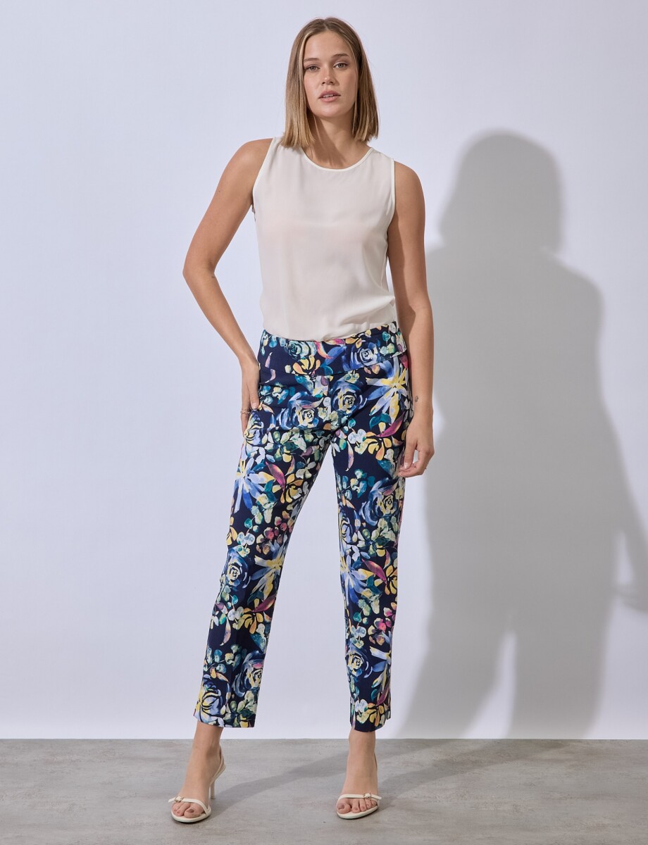 Pantalon Printed - Multi/azul 