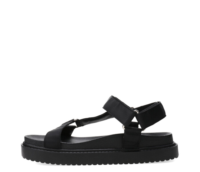 Sandalia CAICOS de tela con velcro Black
