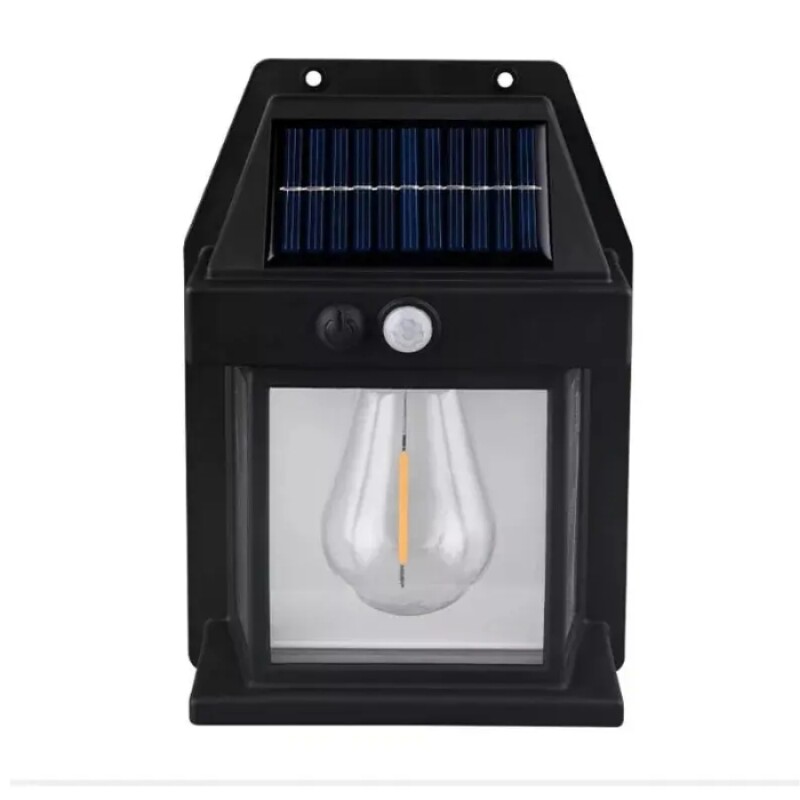 Farol Solar De Pared + Sensor Movimiento Luz Cálida Exterior Farol Solar De Pared + Sensor Movimiento Luz Cálida Exterior