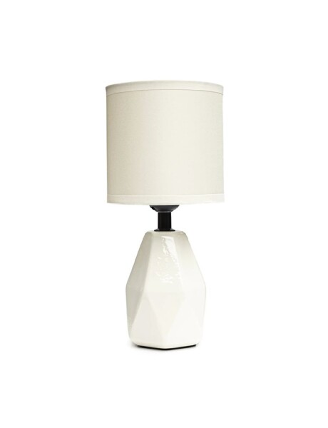 LAMPARA DE MESA BASE PORCELANA 13X13X28CM BEIGE LAMPARA DE MESA BASE PORCELANA 13X13X28CM BEIGE