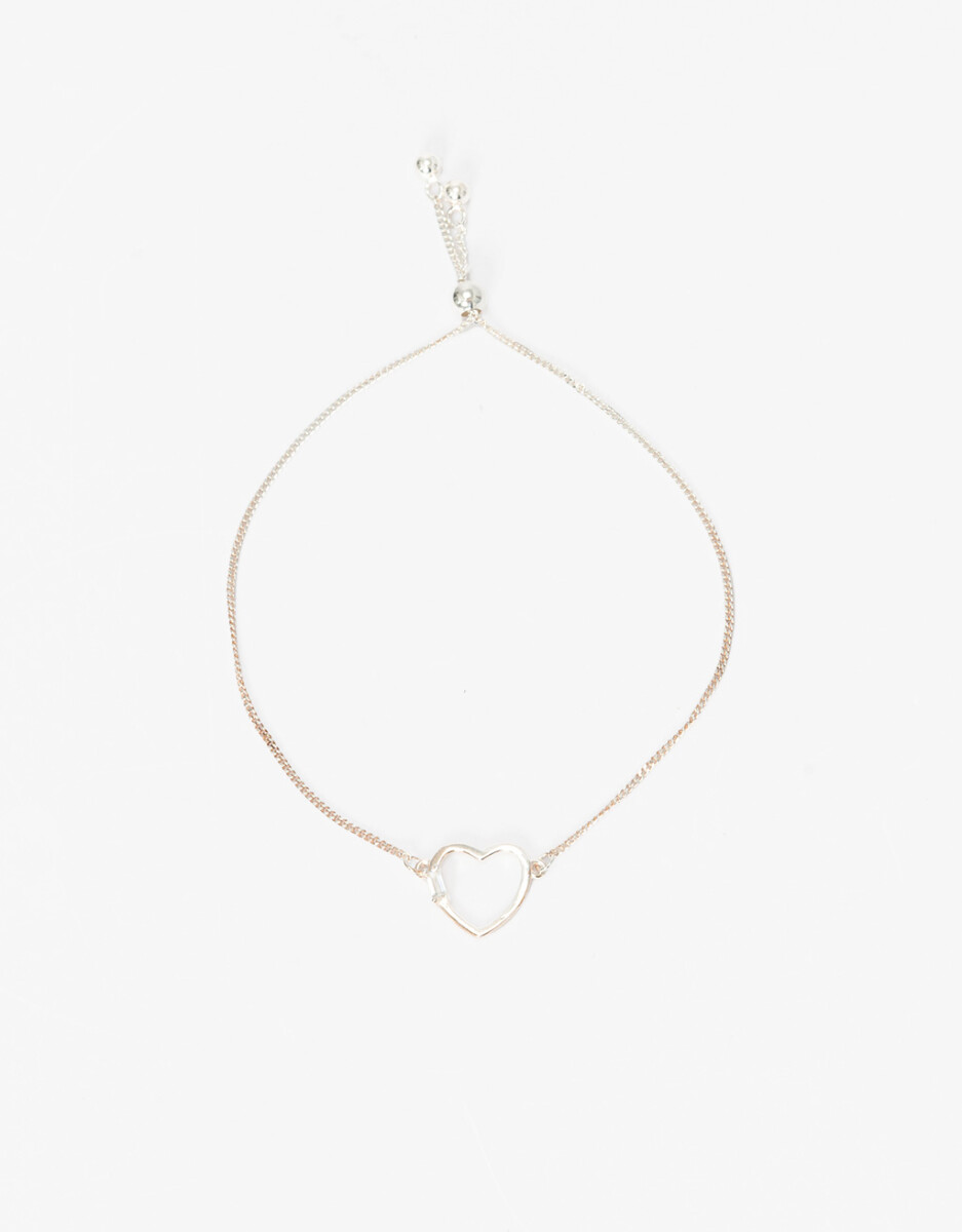 Pulsera Flexible De Plata Con Dije 