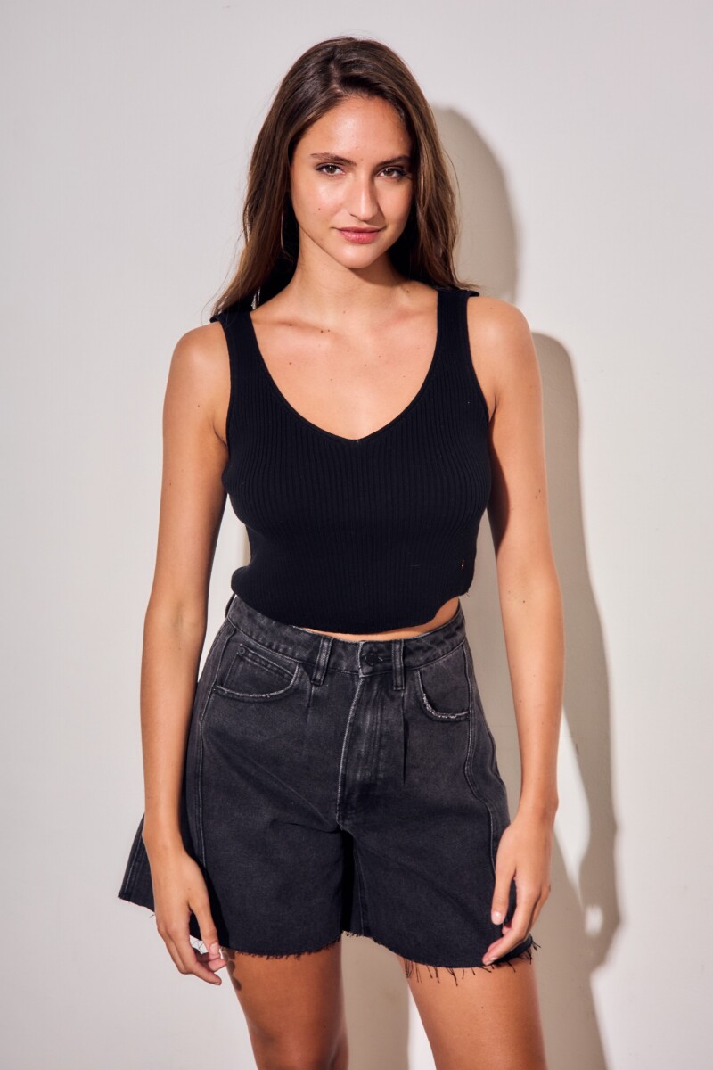 Bermuda Wide Leg Negro