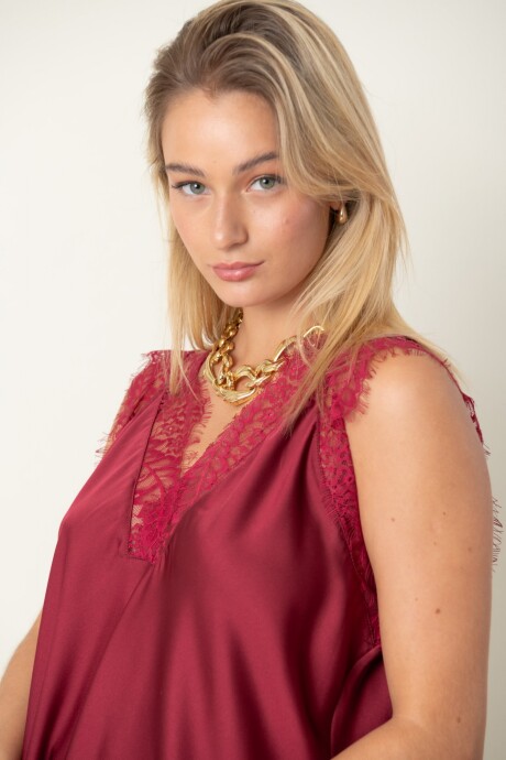 BLUSA AMMOLITA Bordeau
