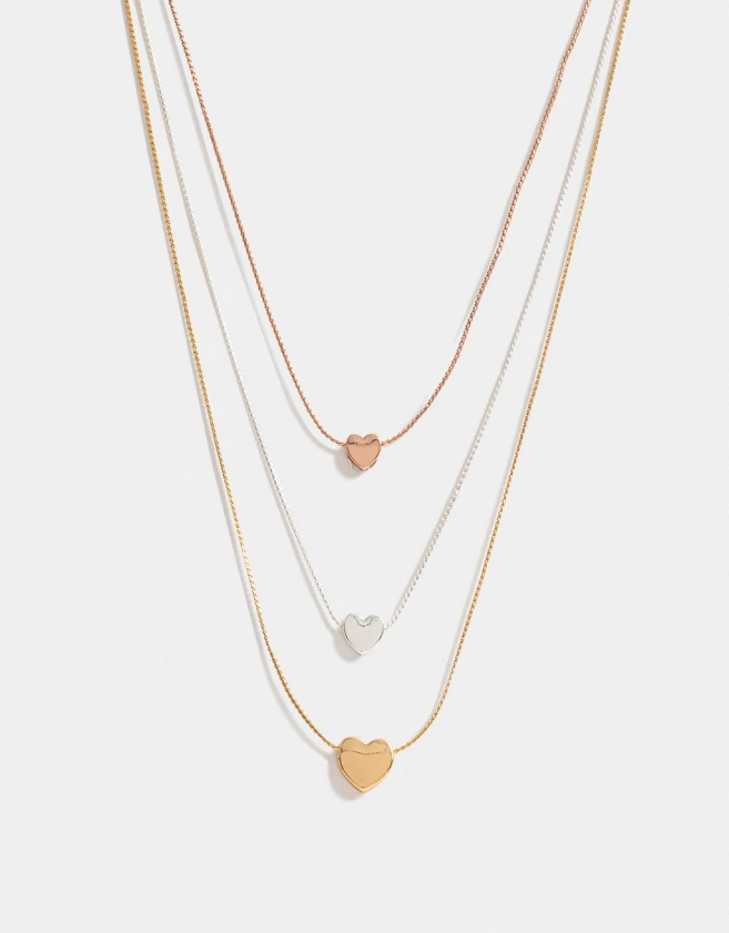 Collares Cortos Bañada en Oro Rosa Collar Multicadena Bañado En Oro Rosa - Dorado Oro Rosa