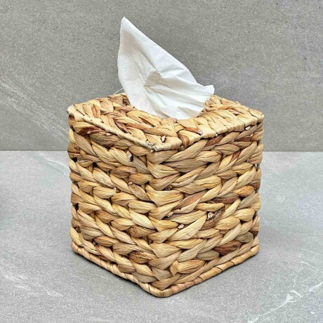 Porta Pañuelos De Yute / Fibra Natural 15cm x 15cm x15cm Porta Pañuelos De Yute / Fibra Natural 15cm x 15cm x15cm